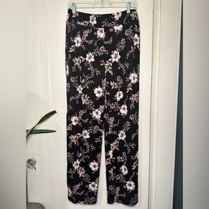 Pink Republic Floral black pink purple Pants large flowy